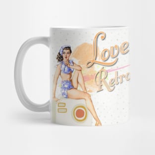 Vintage Pinup Girl Camera Love Retro Pin Up Girl Mug